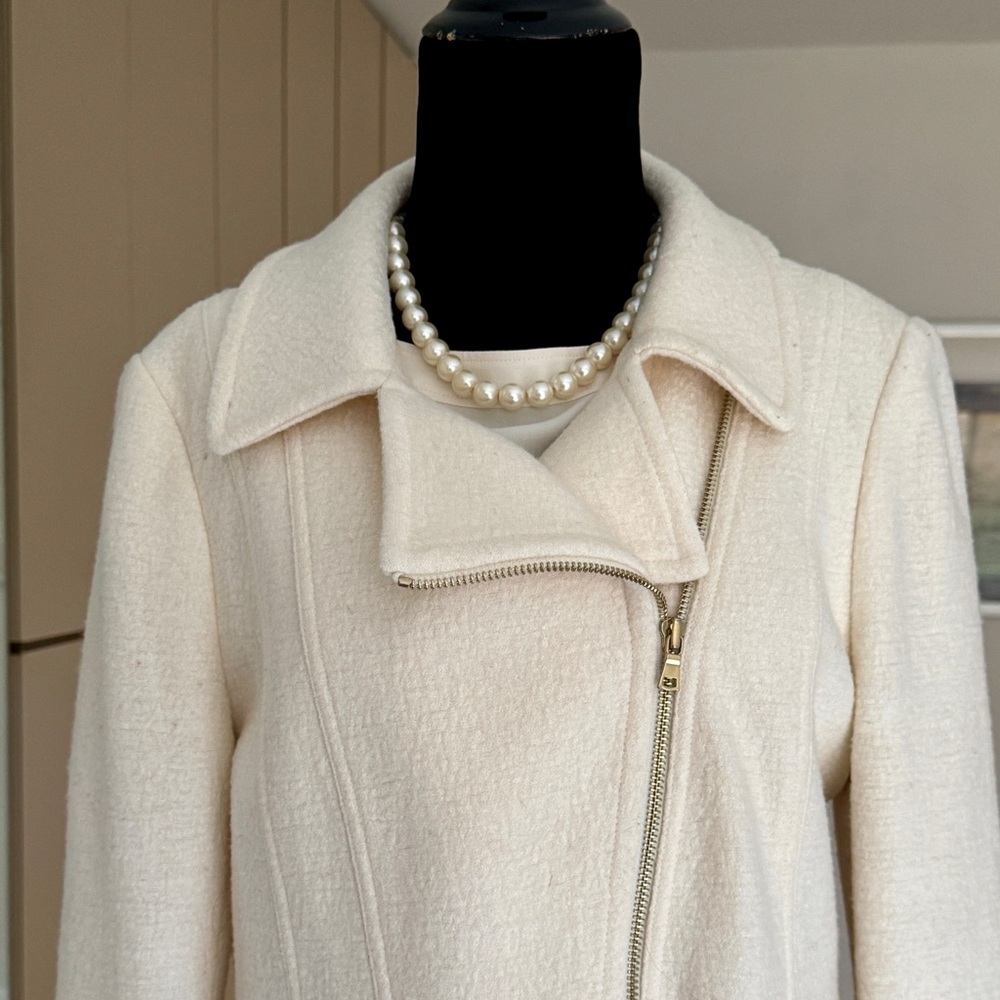 Ann Taylor Wool Blend Moto Jacket Blazer - Picture 2 of 8